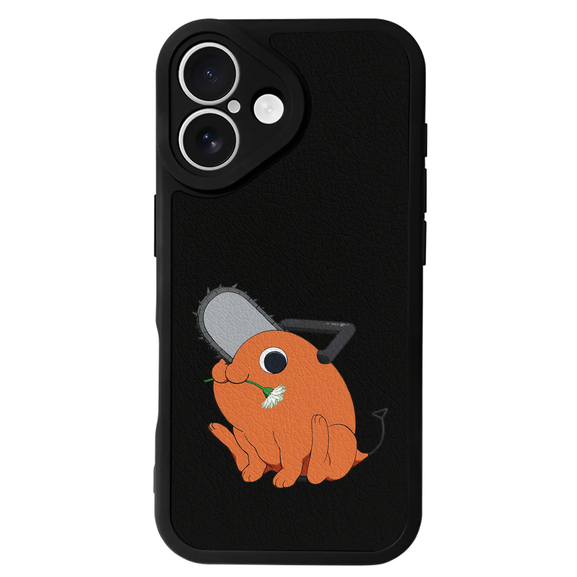 チェンソーマン グッズ,ポチタ - IPhone 16シリーズ対応 ・ シリコンスマホケース ・ レザー調 ・ 高精度フィット ・ 耐衝撃 ・ ワイヤレス充電対応 ・ 精密カット